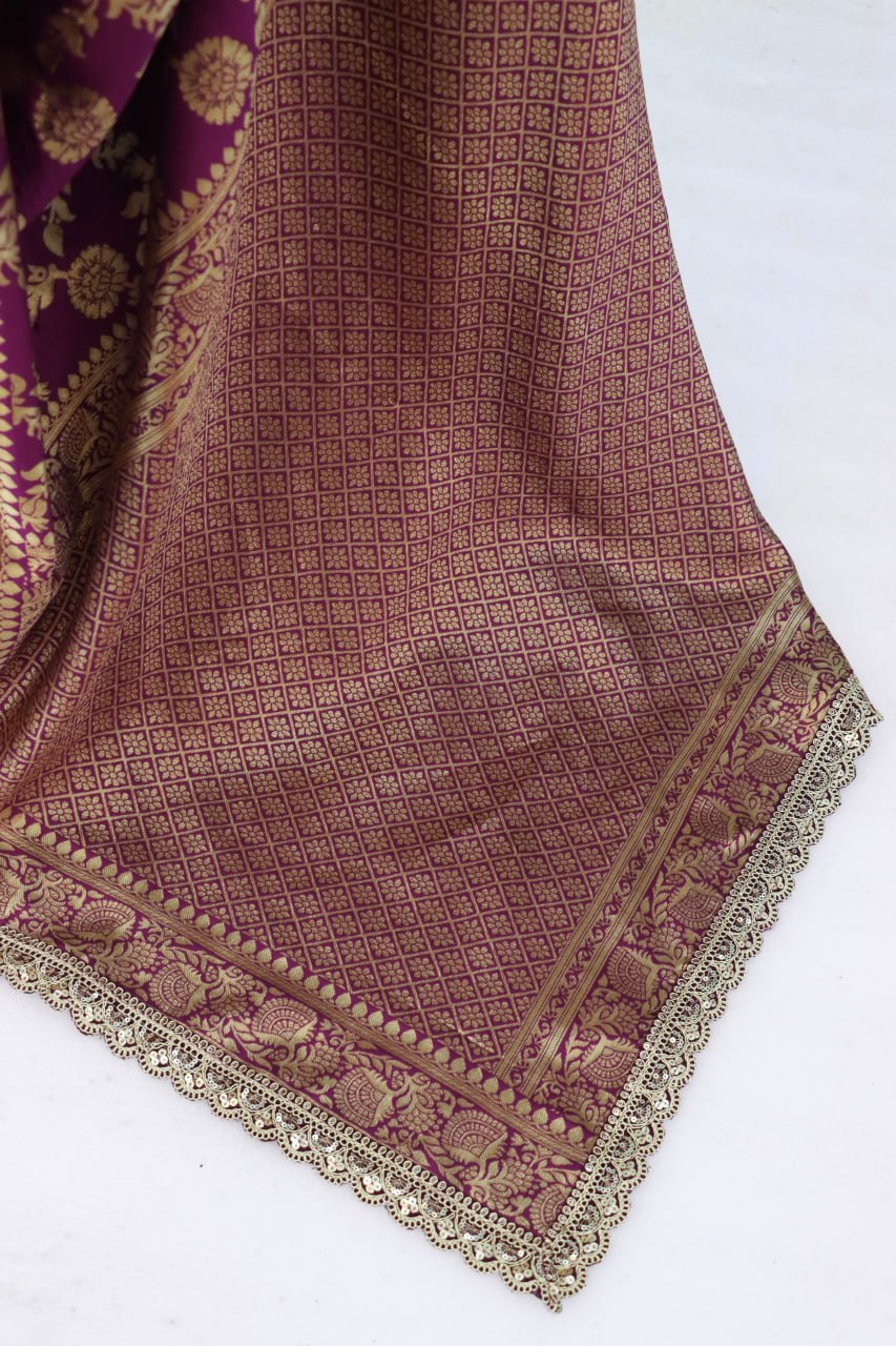 Banarasi Silk Saree Matching Silk Blouse Piece