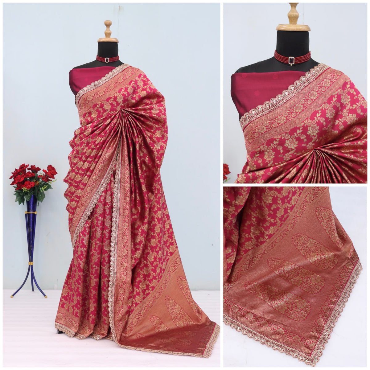 Kanjeevaram Silk Saree With Blouse Piece
