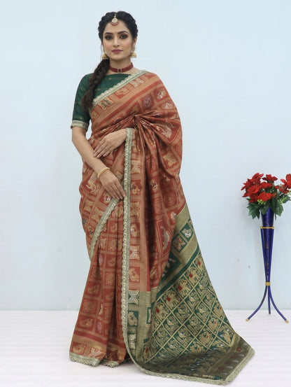 Latest Banarasi Silk Saree Blouse