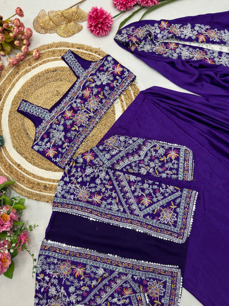 Ready to wear Chinon Silk Jacket Saree