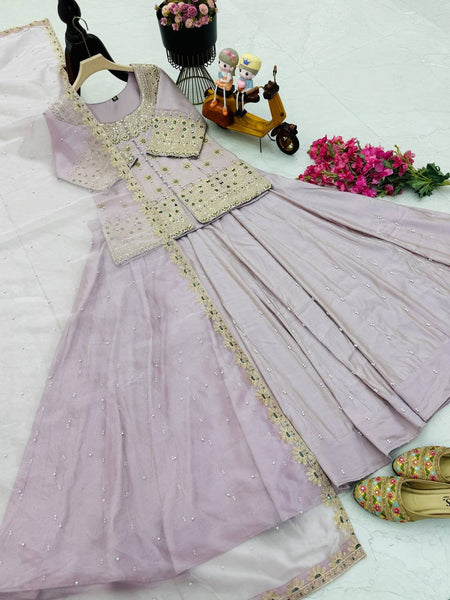 Latest Simmer Silk Moti Sequence Work Lehenga Choli