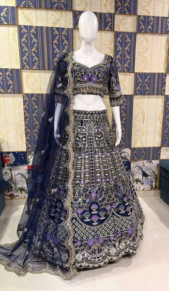Exquisite Mono Satin Silk Lehenga Choli with Coding and Sequins Work