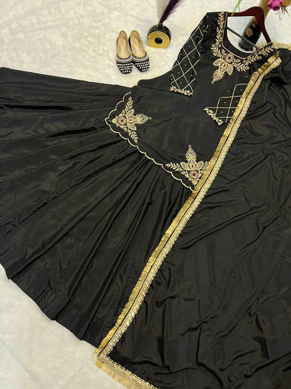 Latest Crape Silk Sequence Work Lehenga Choli