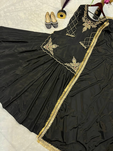 Latest Crape Silk Sequence Work Lehenga Choli