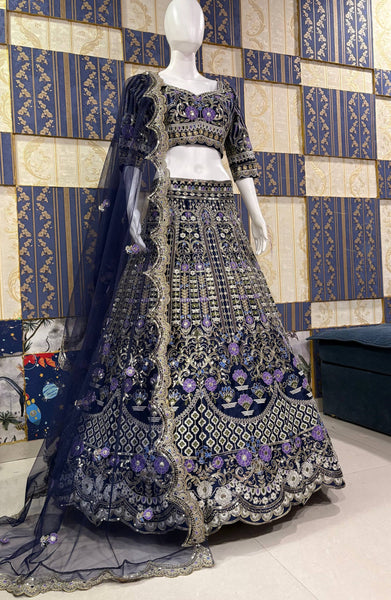Exquisite Mono Satin Silk Lehenga Choli with Coding and Sequins Work
