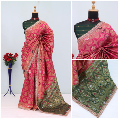 Wedding Wear Banarasi Silk Saree Blouse