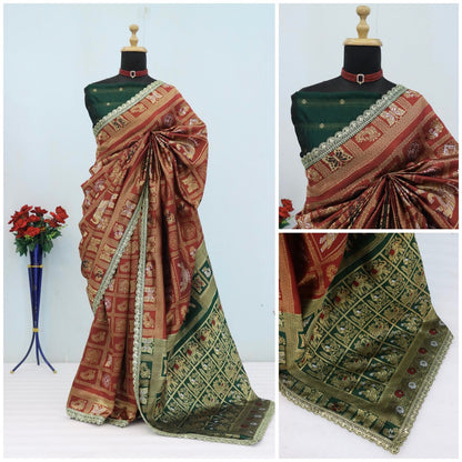 Latest Banarasi Silk Saree Blouse