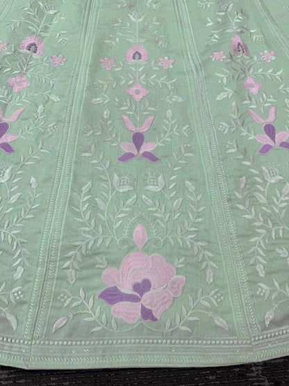 Sea Green Color Mono Banglori Sequence Work Lehenga Choli