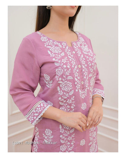 Party Wear Pink Color Roman Silk Embroidered Work Salwar Suit