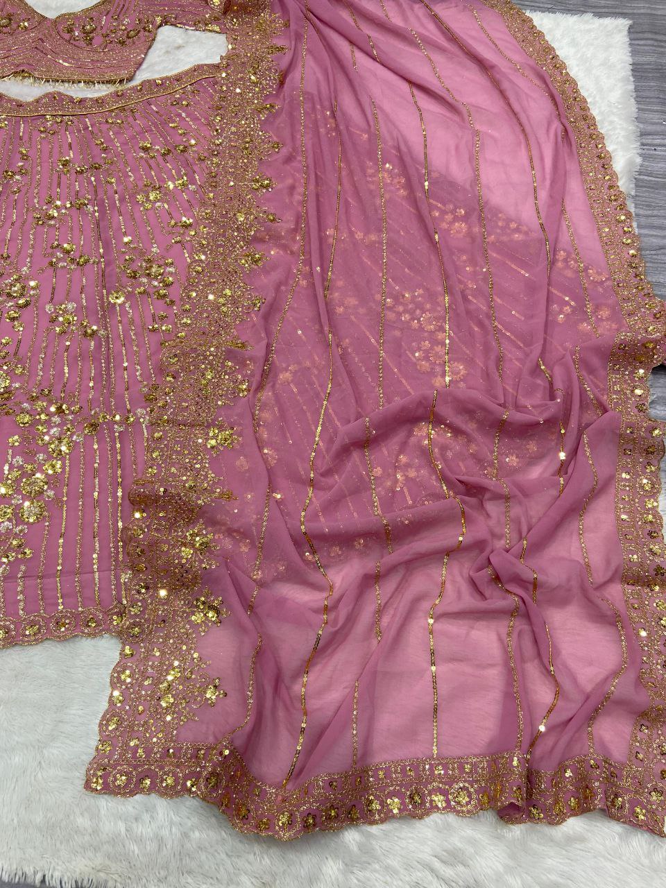 Latest Georgette Embroidery Thread Lehenga Choli