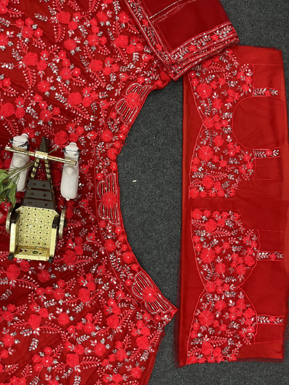 Ville Fashion Red Lehenga