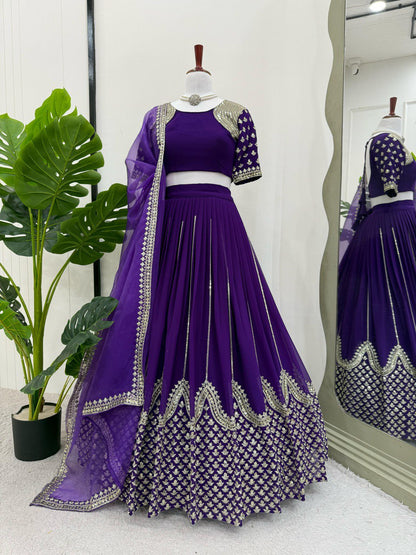 Royal Blue Wedding Wear Lehenga Choli