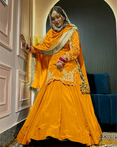 Latest Crape Silk Sequence Work Lehenga Choli