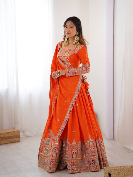 Wedding Wear Crape Silk Sequence Lehenga Choli