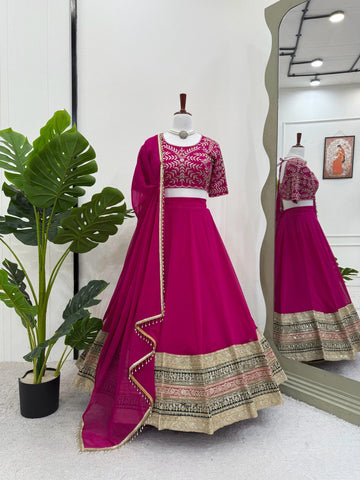 Wedding Wear Rani Georgette Lehenga Choli