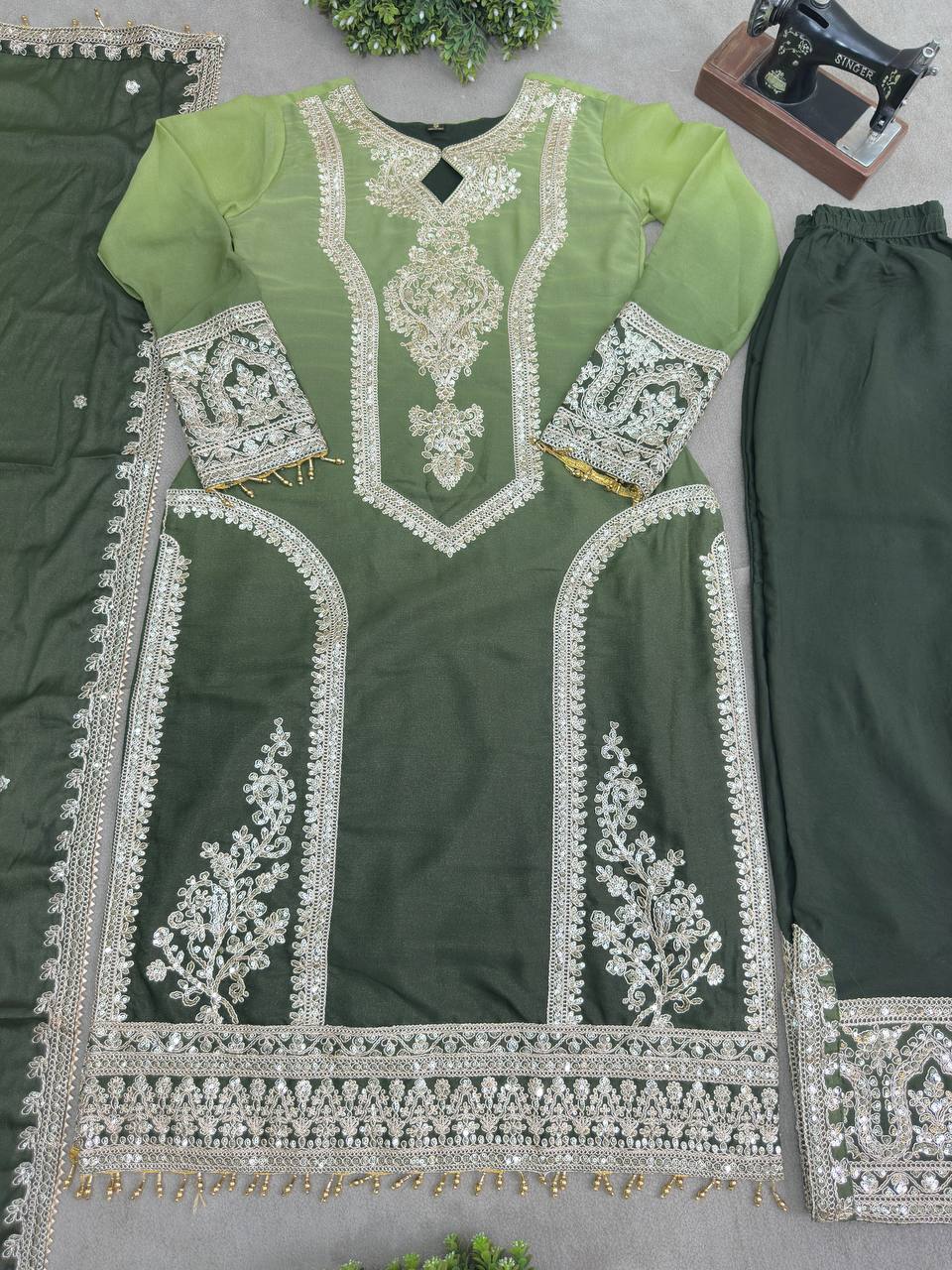 Party Wear Georgette Sequence Salwar Suit