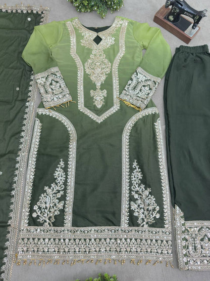 Party Wear Georgette Sequence Salwar Suit