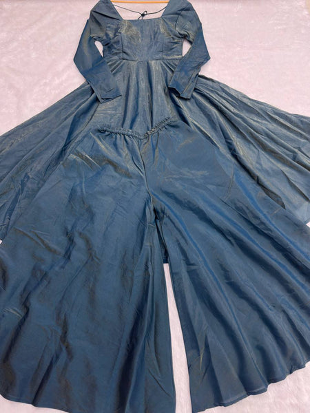 Latest Rama Green Color Simmer Silk Salwar Suit