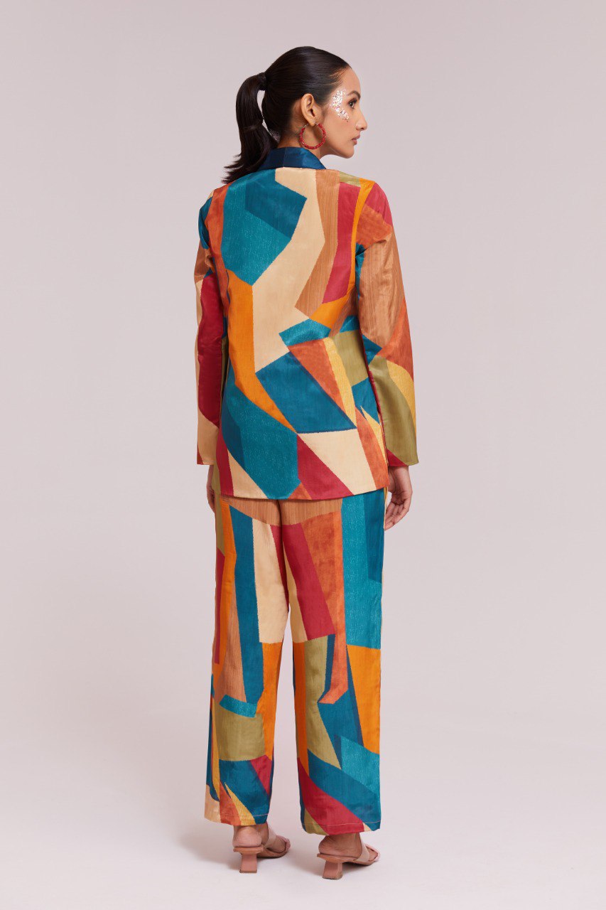 Multi Color Crape Printed Co-Ord Set