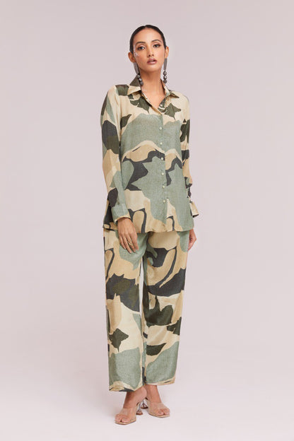 Multi Color Crape Printed Co-Ord Set