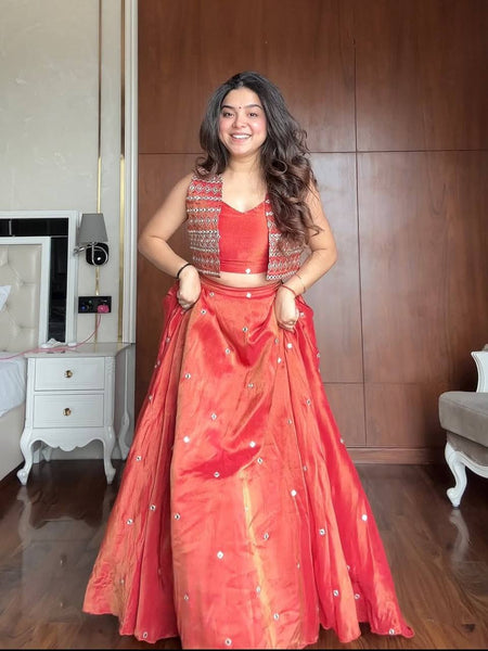 Simmer SIlk Kotti Lehenga Choli