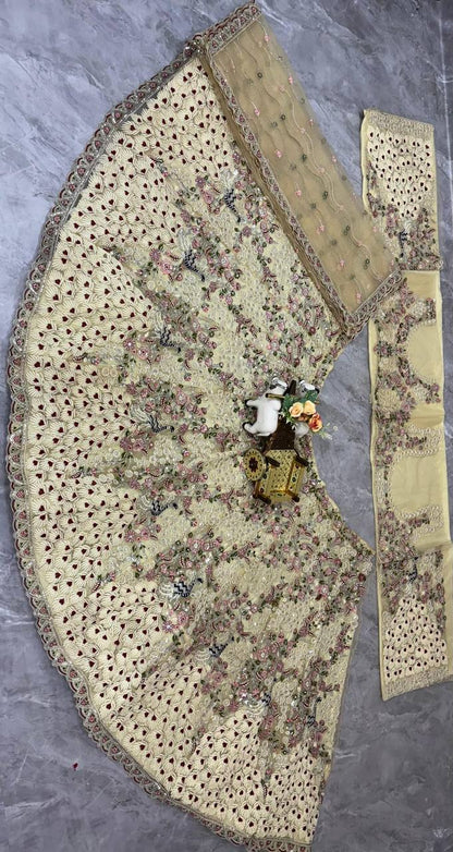 Latest Net Sequence Work Lehenga Choli
