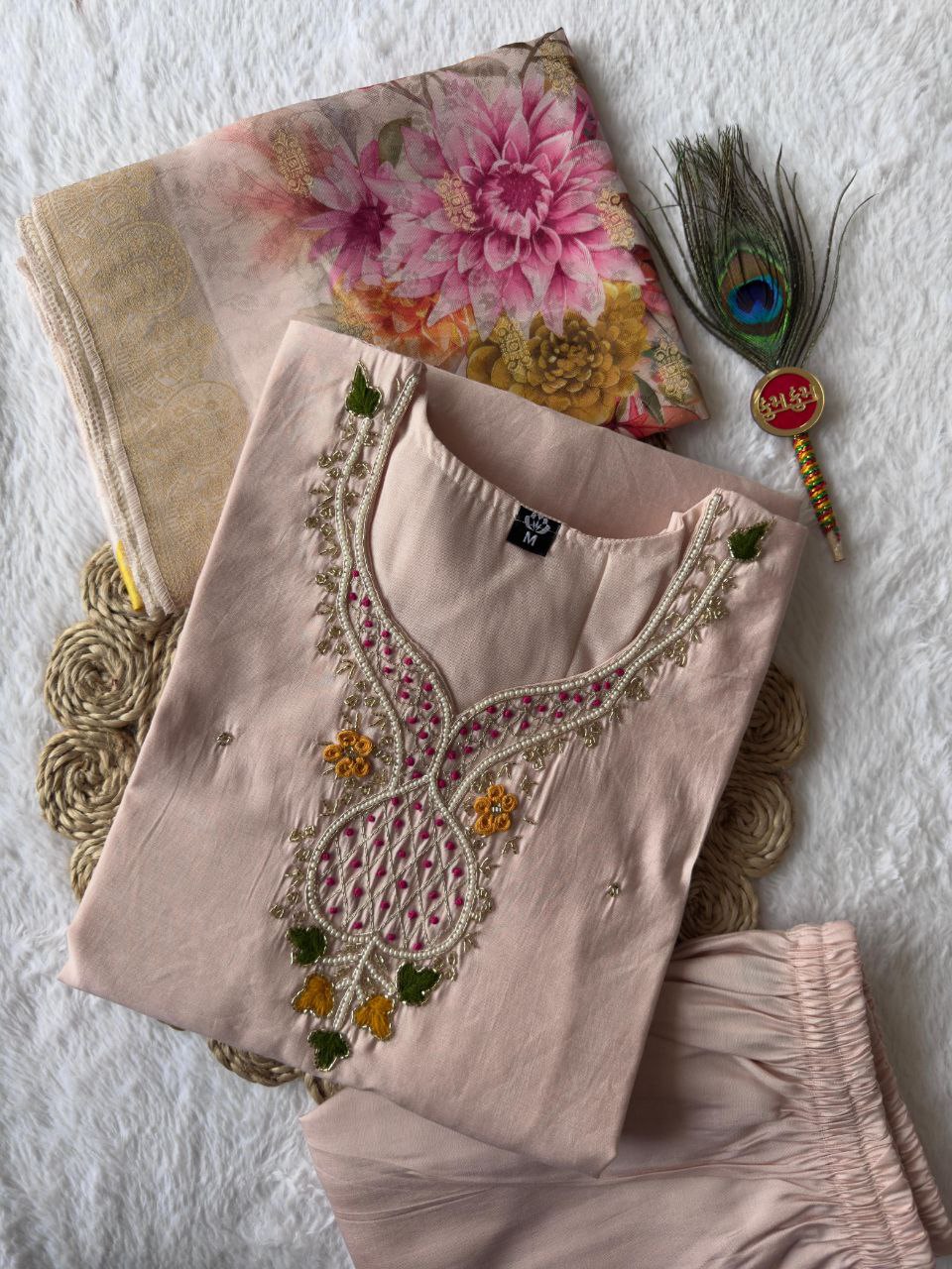 Roman Silk Hand Work Salwar Suit