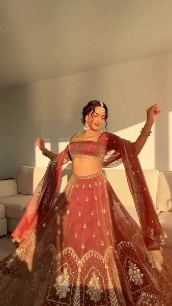 Exquisite Krishma Silk Lehenga Choli Set with Intricate Sequence Work