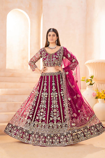 Elegant Butterfly Net Lehenga Choli with Sequins Codding Embroidery