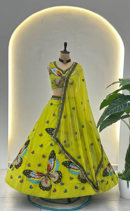Faux Georgette Lehenga Choli Set