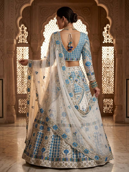 Premium Faux Georgette Lehenga Choli with Sequins Embroidery