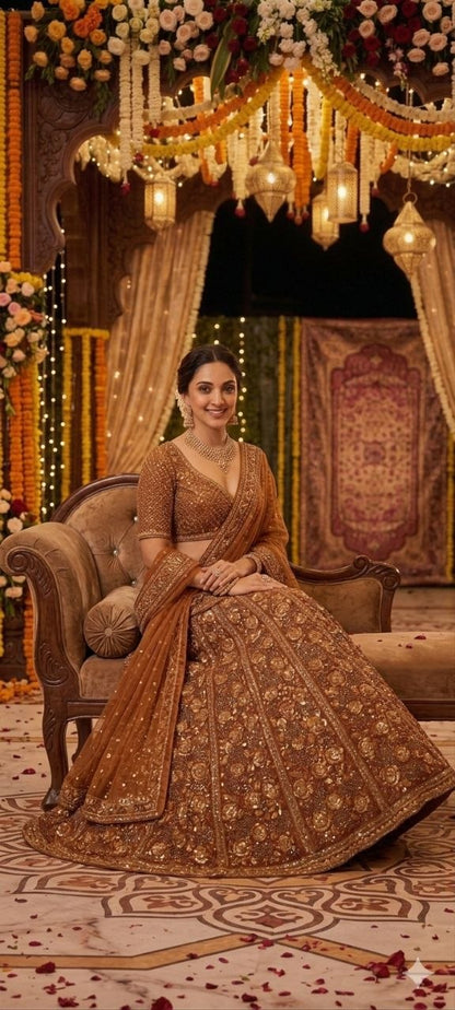 Premium Soft Butterfly Net Lehenga Choli with Heavy Sequins Work