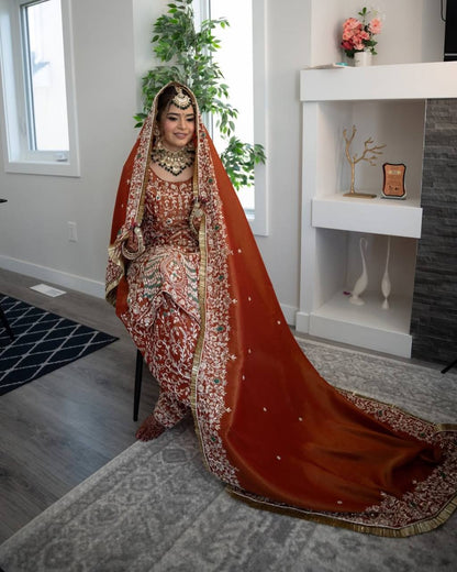 Premium Natural Crepe Silk Farshi Salwar Suit