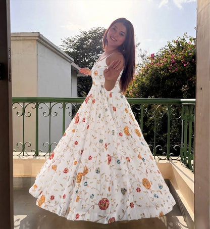 Premium Crushi Silk Anarkali Suit Set