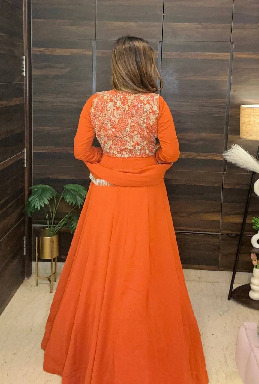 Premium Faux Georgette Maxi Anarkali Set