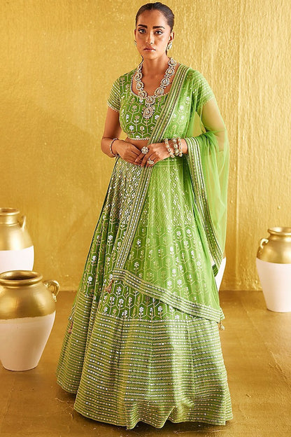 Royal Embellished Banglori Silk Lehenga Set