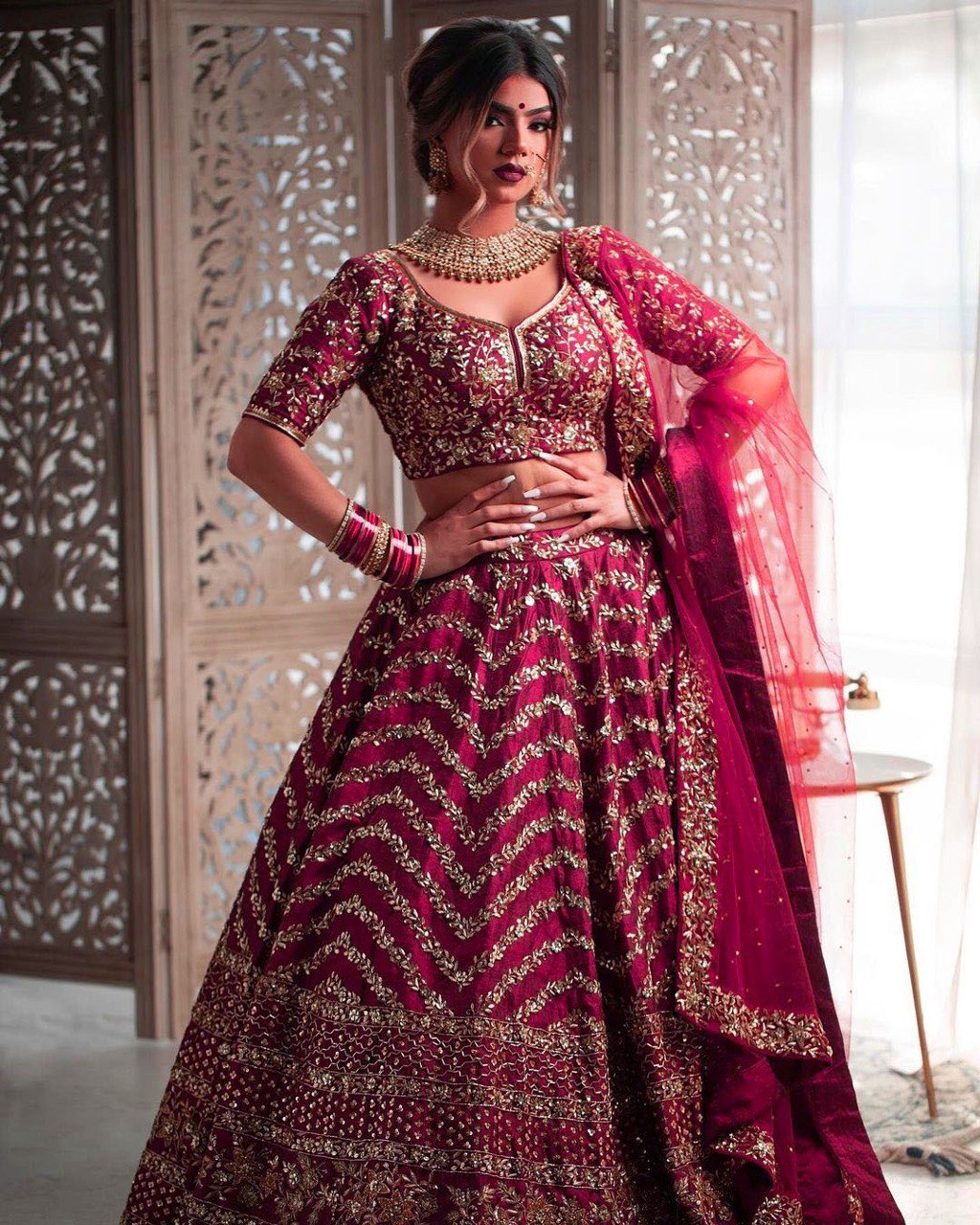 Exquisite Silk Embroidered Lehenga Choli Set with Sequins & Jari Detailing