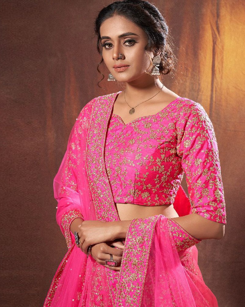 Exquisite Silk Lehenga Choli Set