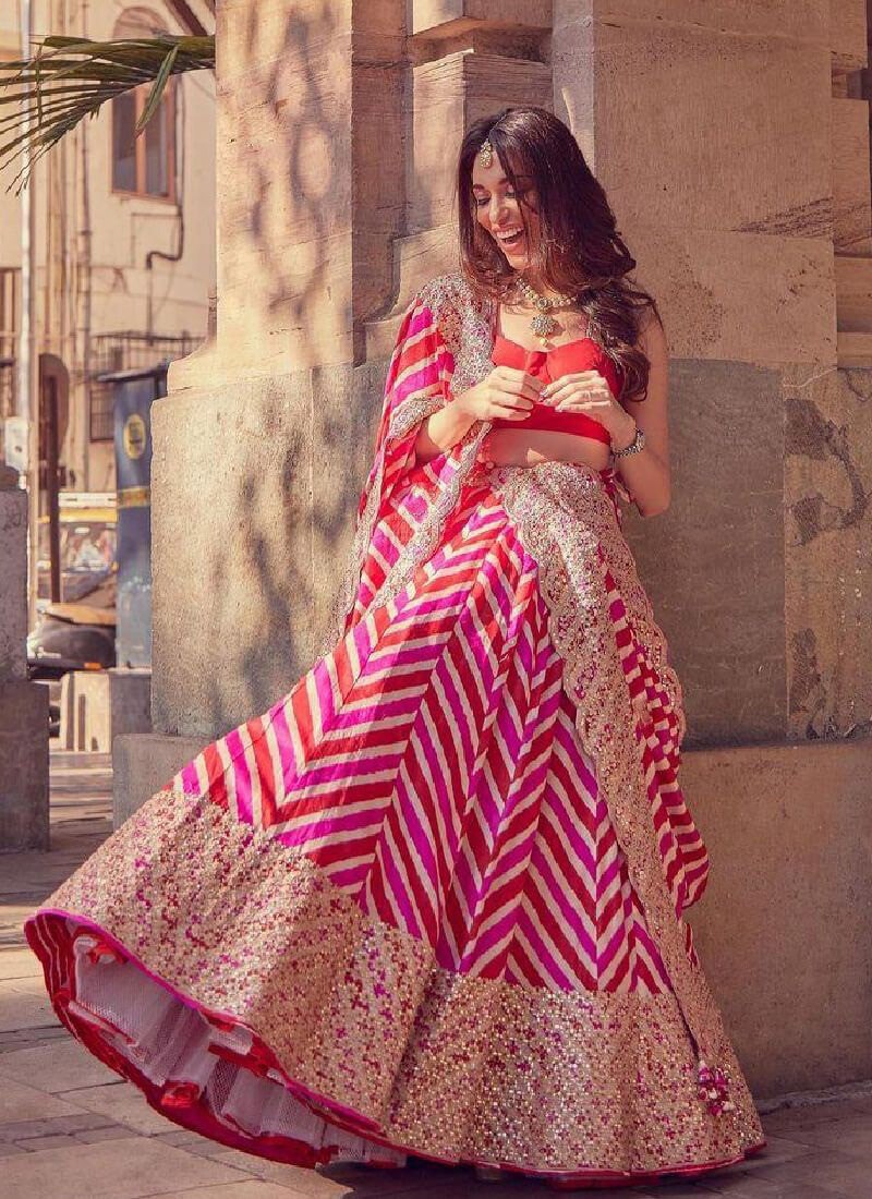 Premium Multi Color Printed Georgette Lehenga Choli Set
