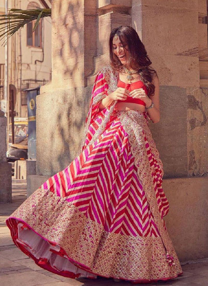 Premium Multi Color Printed Georgette Lehenga Choli Set