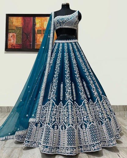 Premium Chinon Silk Semi-Stitched Lehenga Choli set