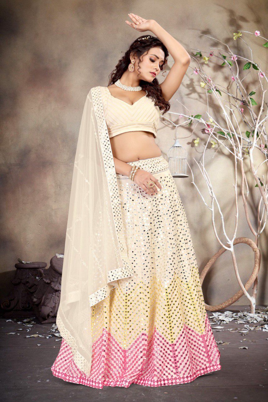 Elegant Faux Georgette Lehenga Choli Set