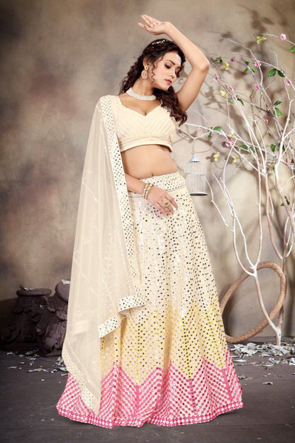 Elegant Faux Georgette Lehenga Choli Set