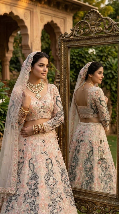 Premium Butterfly Net Lehenga Choli with Coding Sequins Work