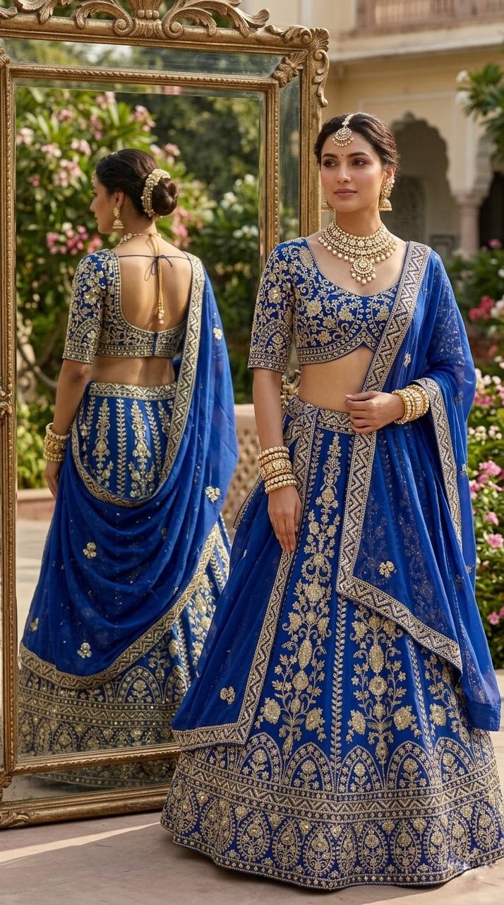 Elegant Faux Georgette Lehenga Choli Set