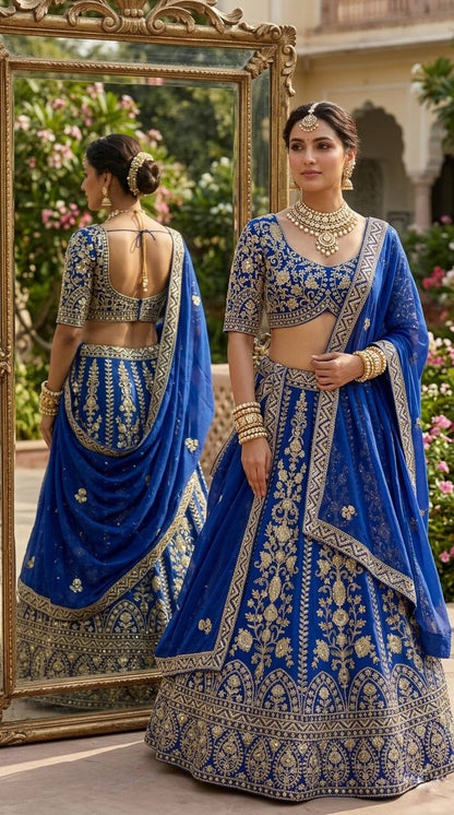 Elegant Faux Georgette Lehenga Choli Set