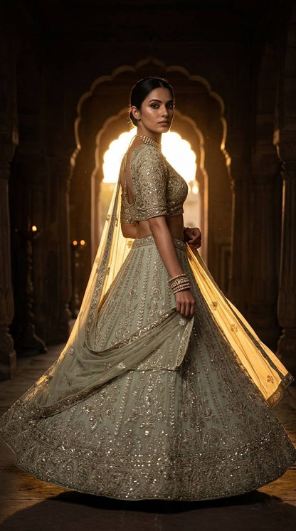 Designer Faux Georgette Lehenga Choli set