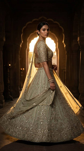 Designer Faux Georgette Lehenga Choli set