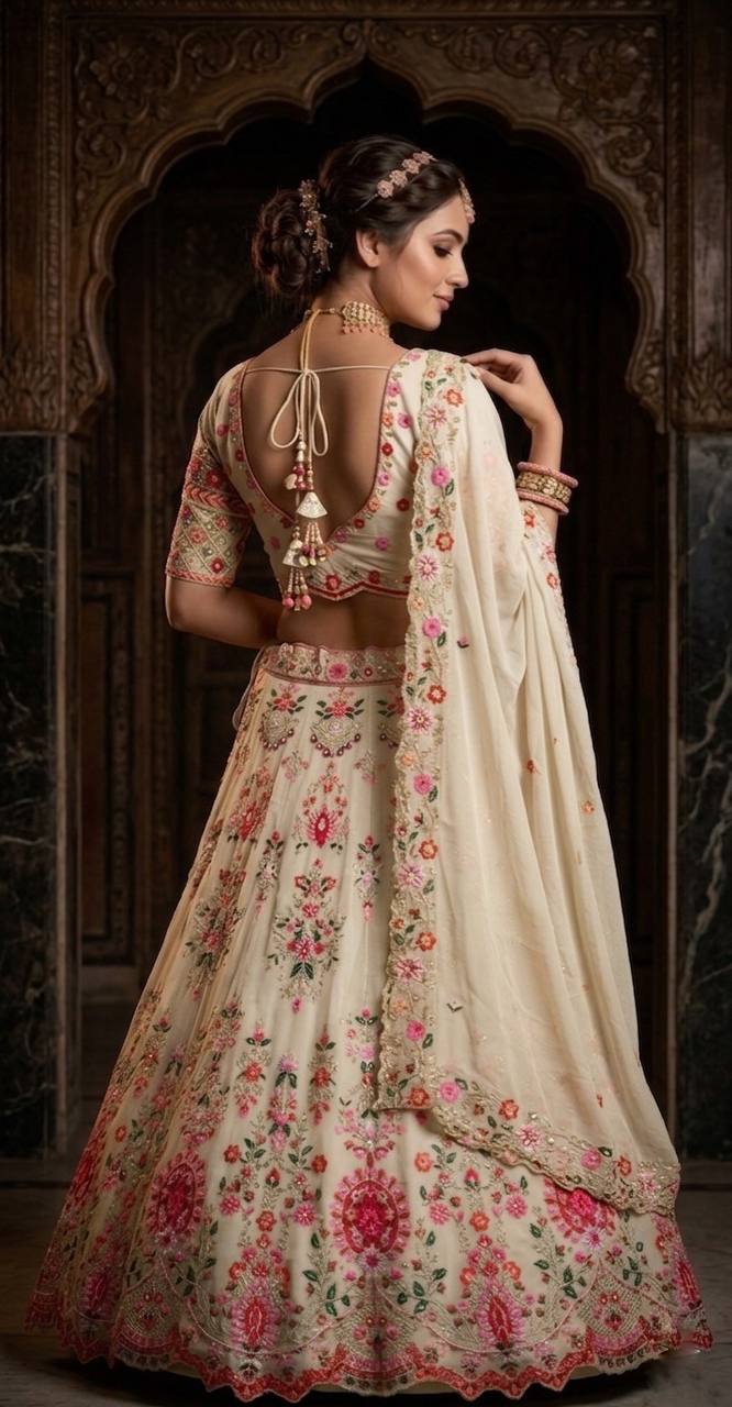 Royal Faux Georgette Sequin Lehenga Set