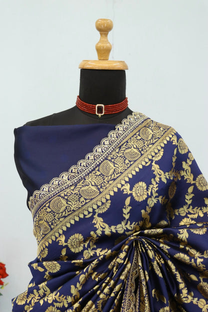 Banarasi Silk Saree Matching Silk Blouse Piece